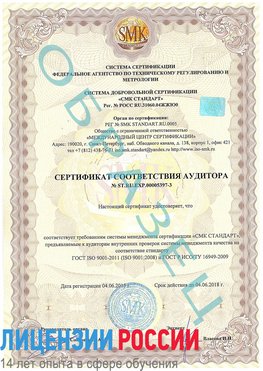 Образец сертификата соответствия аудитора №ST.RU.EXP.00005397-3 Артем Сертификат ISO/TS 16949